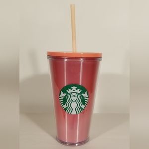 Starbucks Lenticular Red Pink Cold Cup Tumbler (16 oz) 2019 Holiday Christmas